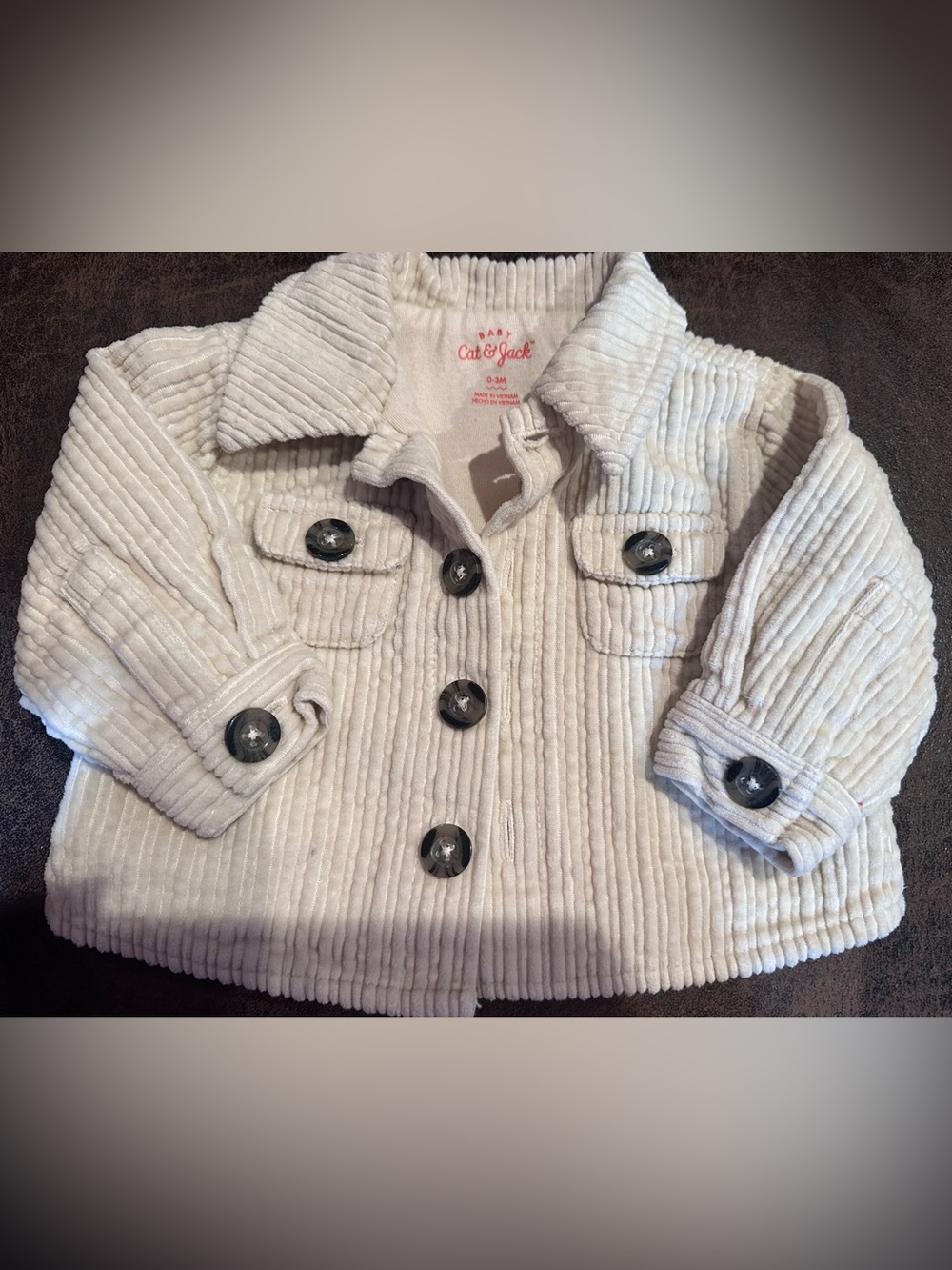Cat & Jack Cream Ribbed Corduroy Kids Jacket